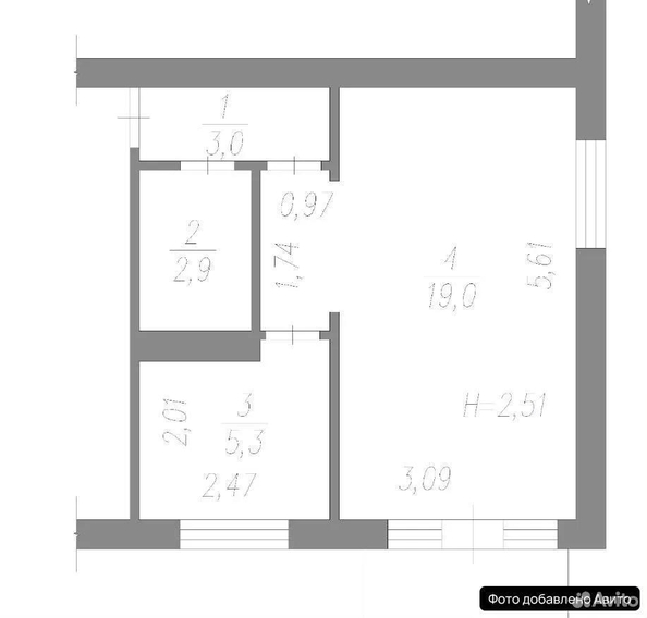 
  Продается 1-комн. квартира 30.3 м². Фото 1.