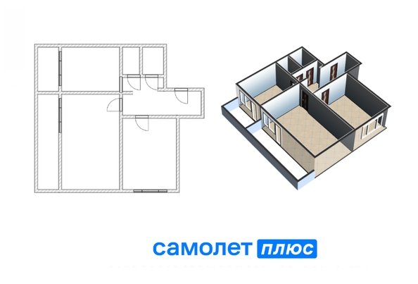 
  Продается 2-комн. квартира 48.6 м². Фото 4.