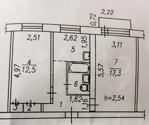 
  Продается 2-комн. квартира 45 м². Фото 24.