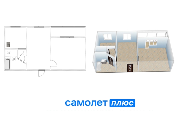 
  Продается 2-комн. квартира 51.3 м². Фото 33.