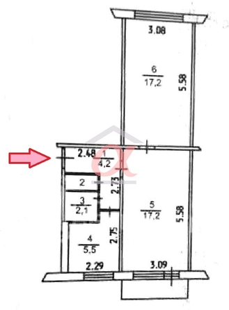 
  Продается 2-комн. квартира 48 м². Фото 22.