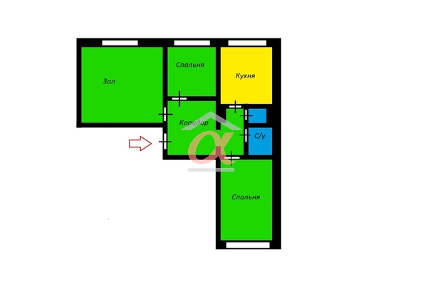 
  Продается 3-комн. квартира 60.7 м². Фото 40.
