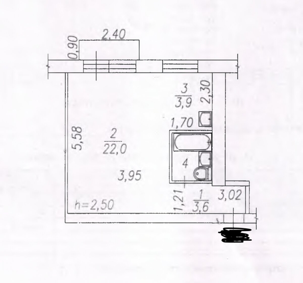 
  Сдается 1-комн. квартира 32.3 м². Фото 20.