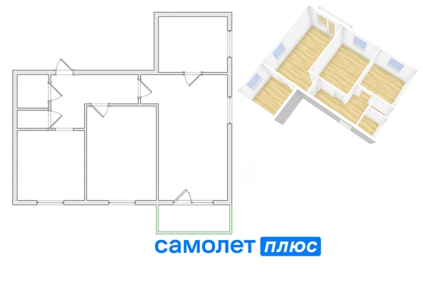 
  Продается 3-комн. квартира 60.1 м². Фото 23.