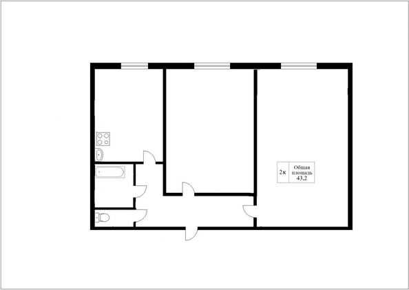 
  Продается 2-комн. квартира 43.2 м². Фото 19.