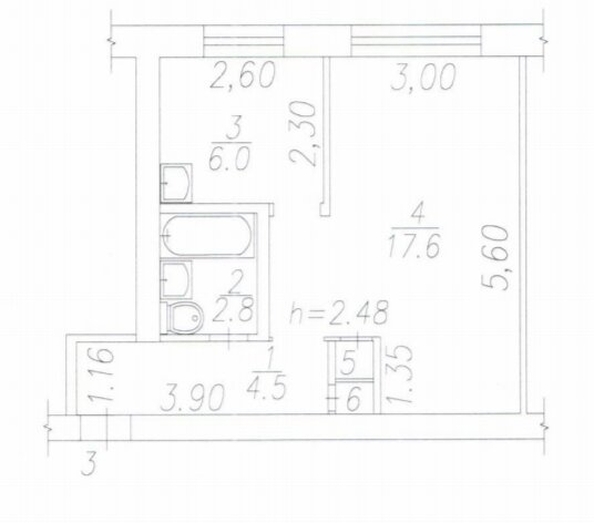 
  Сдается 1-комн. квартира 31.2 м². Фото 11.
