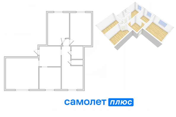 
  Продается 4-комн. квартира 73.4 м². Фото 23.