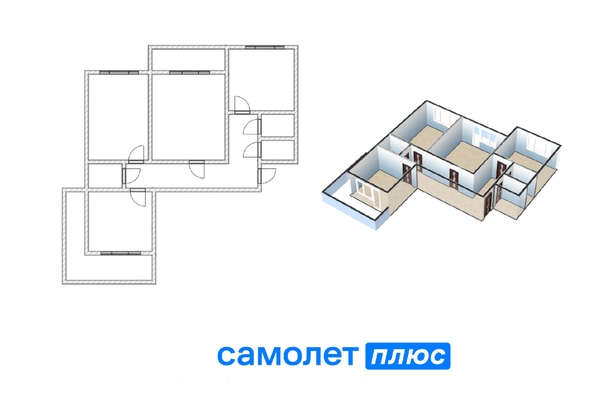 
  Продается 3-комн. квартира 66.8 м². Фото 4.