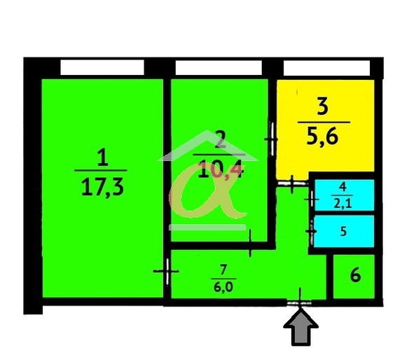 
  Продается 2-комн. квартира 43.6 м². Фото 19.