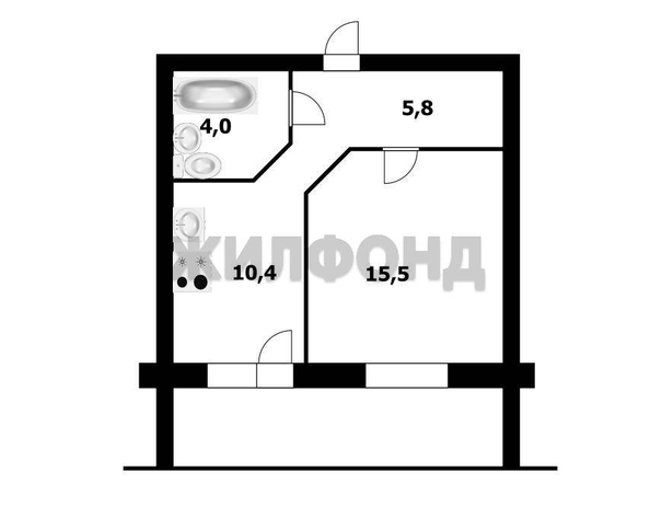 
  Продается 1-комн. квартира, 35.7 м², Титова ул, д. 253/6
. Фото 15.