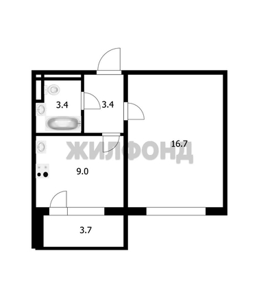 
   Продам 1-комнатную, 32.5 м², Титова ул, 238/2

. Фото 10.