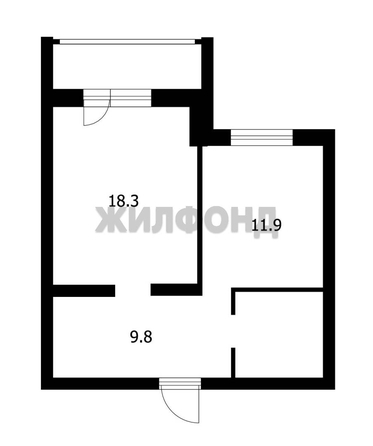 
   Продам 1-комнатную, 44.3 м², Краснообск, 111

. Фото 26.
