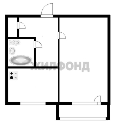 
   Продам 1-комнатную, 30.5 м², Кропоткина ул, 124

. Фото 2.