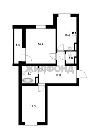 
   Продам 2-комнатную, 59.9 м², Толбухина ул, 2

. Фото 9.