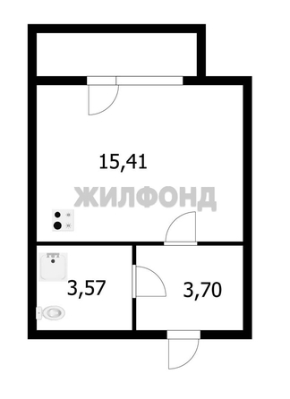 
   Продам студию, 22.7 м², Закаменский мкр, 12

. Фото 14.