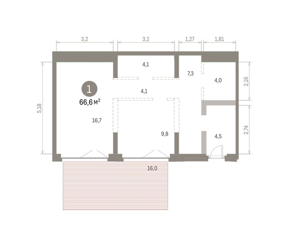 
  Продается 1-комн. квартира 66.57 м², в ЖК Европейский берег, дом 45. Фото 1.