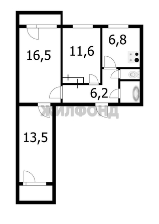 
   Продам 3-комнатную, 59.1 м², Бориса Богаткова ул, 194/4

. Фото 20.