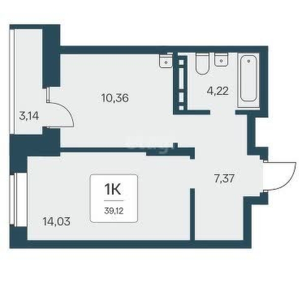 
   Продам 1-комнатную, 39.12 м², Игарская ул, 33

. Фото 10.
