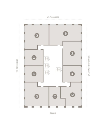 
   Продам 2-комнатную, 84.39 м², Мылзавод, дом 8

. Фото 13.
