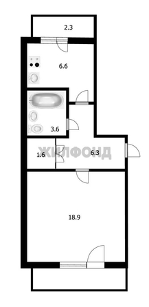 
   Продам 1-комнатную, 39.3 м², Выборная ул, 117/1

. Фото 13.