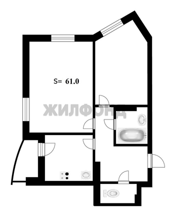 
  Продается 2-комн. квартира, 61.1 м², Закаменский мкр, д. 11
. Фото 3.