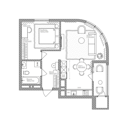 
  Продается 2-комн. квартира 57.3 м², в ЖК Беринг, дом 2. Фото 4.