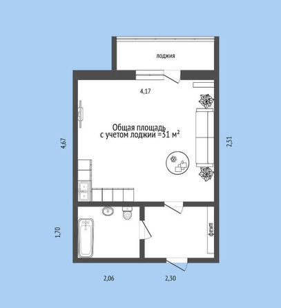 
   Продам студию, 28.8 м², Дуси Ковальчук ул, 238

. Фото 10.