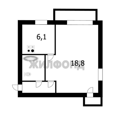 
   Продам 1-комнатную, 29 м², Народная ул, 17

. Фото 21.