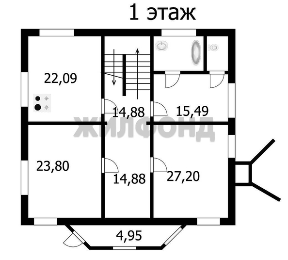 
  Продается дом, 370 м², Новосибирск
. Фото 16.