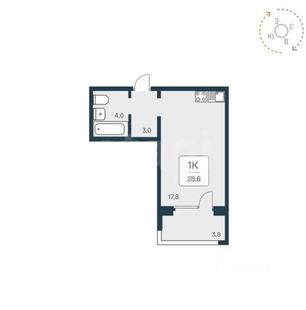 
  Сдам в аренду апартаменты, 29 м², 

. Фото 11.