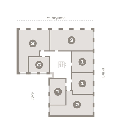 
   Продам 1-комнатную, 40.11 м², На Декабристов, дом 6-2

. Фото 16.