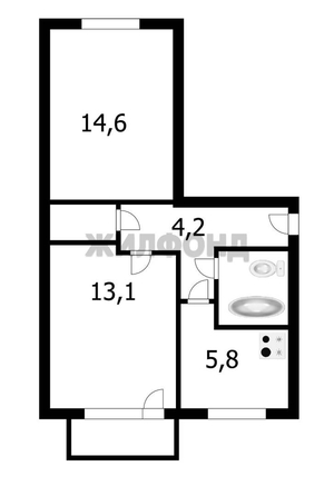 
  Продается 2-комн. квартира, 43.8 м², Зорге ул, д. 71
. Фото 2.