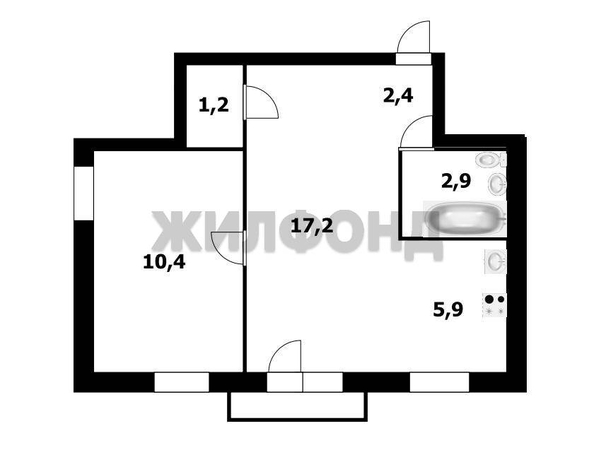 
  Продается 2-комн. квартира, 39.9 м², Ватутина ул, д. 37
. Фото 2.