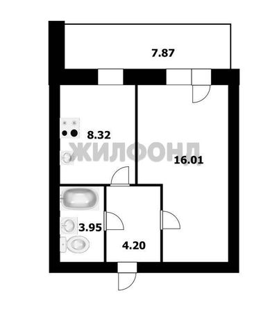 
  Продается 1-комн. квартира, 32.5 м², Широкая ул, д. 19/1
. Фото 8.