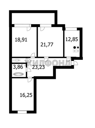 
   Продам 3-комнатную, 97.9 м², 2-й (4 мкр.) кв-л, 232

. Фото 25.