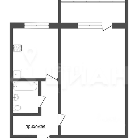 
   Продам студию, 25 м², Боровая ул, 96

. Фото 1.