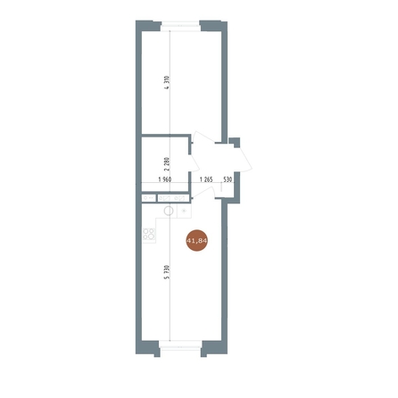 
  Продается 2-комн. квартира, 41.82 м², ЖК 19/56 Кварталы Телецентра, сек 6
. Фото 1.