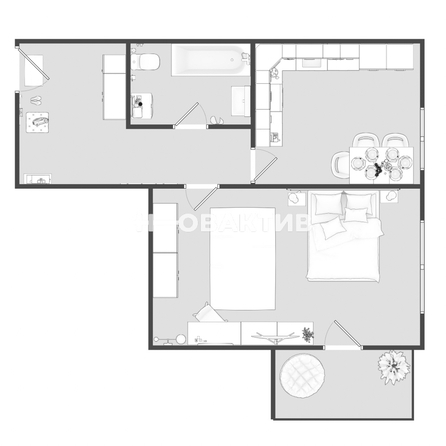 
  Продается 1-комн. квартира, 46.9 м², Приморская ул, д. 5
. Фото 4.