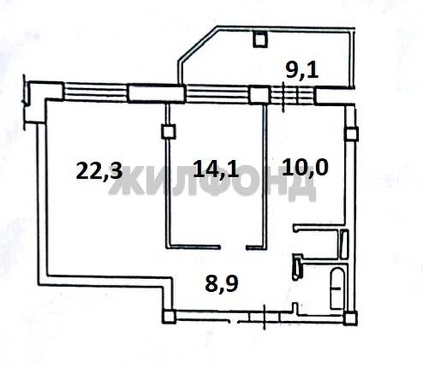 
  Продается 2-комн. квартира, 59.2 м², Красный пр-кт, д. 181
. Фото 2.