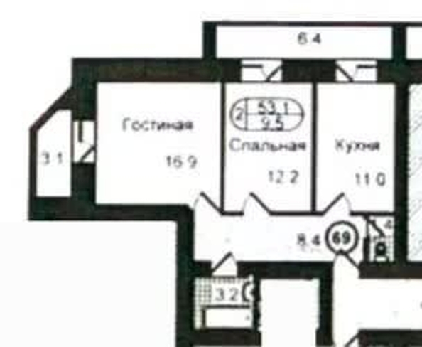 
  Продается 2-комн. квартира, 65 м², Бориса Богаткова ул, д. 201/3
. Фото 31.