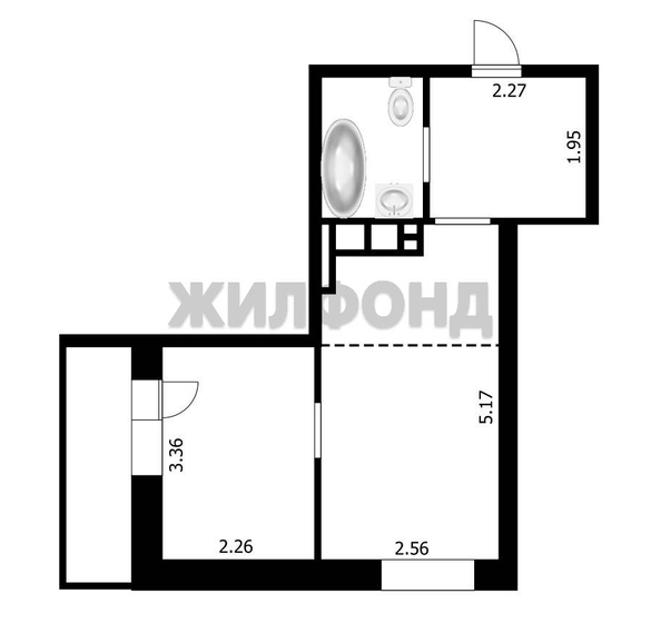 
  Продается 1-комн. квартира, 28.1 м², ЖК Расцветай на Гоголя, дом 3
. Фото 19.