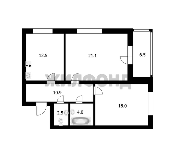 
  Продается 2-комн. квартира, 69.2 м², ЖК Манхеттен, дом 8
. Фото 11.