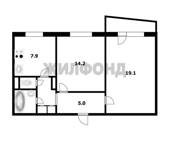 
  Продается 2-комн. квартира, 52.7 м², Чигорина ул, д. 10
. Фото 1.