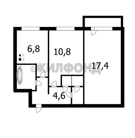 
  Продается 2-комн. квартира, 44.7 м², Индустриальная ул, д. 11
. Фото 1.