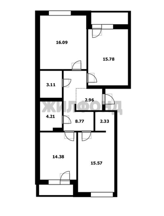 
  Продается 3-комн. квартира, 83.4 м², генерал-майора Рожкина А.Н. ул, д. 12
. Фото 2.
