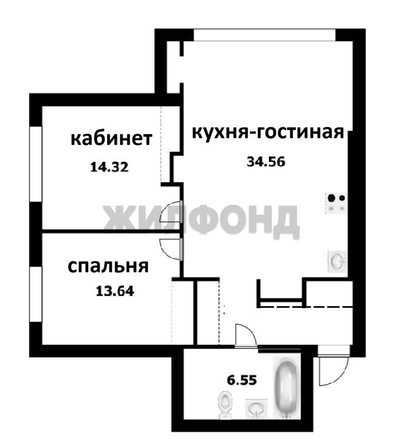 
  Продается 3-комн. квартира, 77 м², Державина ул, д. 77/1
. Фото 38.