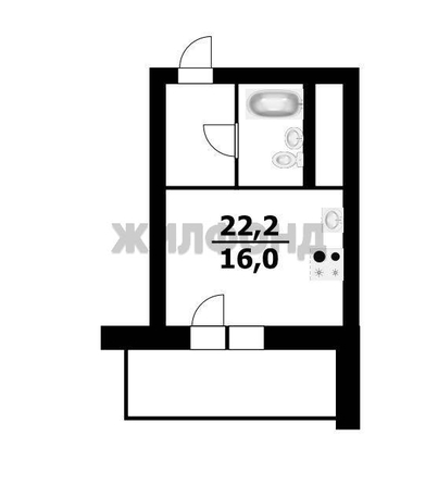 
  Продается студия, 22.2 м², Титова ул, д. 253/3
. Фото 17.
