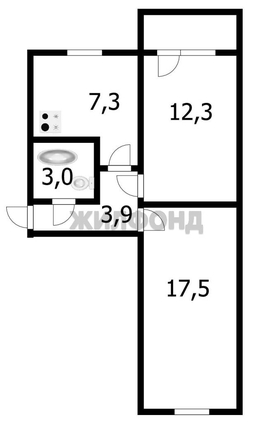 
  Продается 2-комн. квартира, 44.8 м², Кубовая ул, д. 105
. Фото 11.