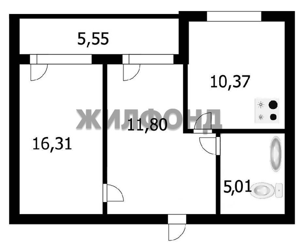 
  Продается 2-комн. квартира, 57.9 м², Лобачевского ул, д. 71/2
. Фото 24.