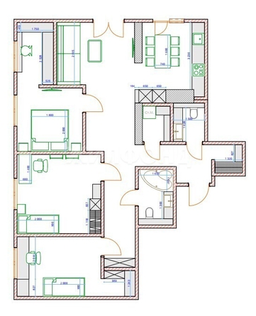 
  Сдается  квартира, 108 м², Лескова ул, д. 35
. Фото 37.